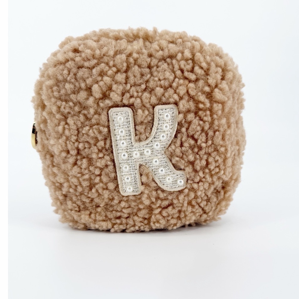 Stoney Clover Soft Mini Pouch with K White Pearl Letter Patch